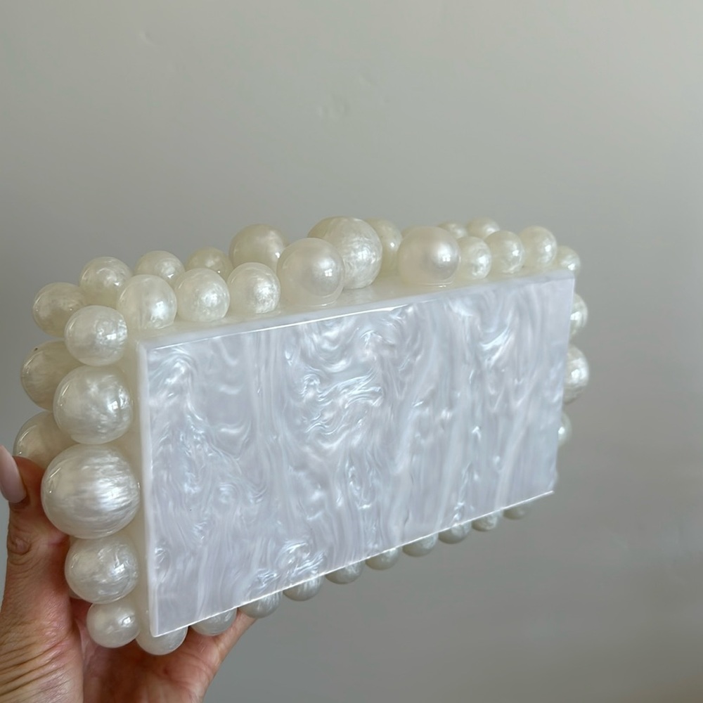Amazon Pearl Acrylic Evening Clutch